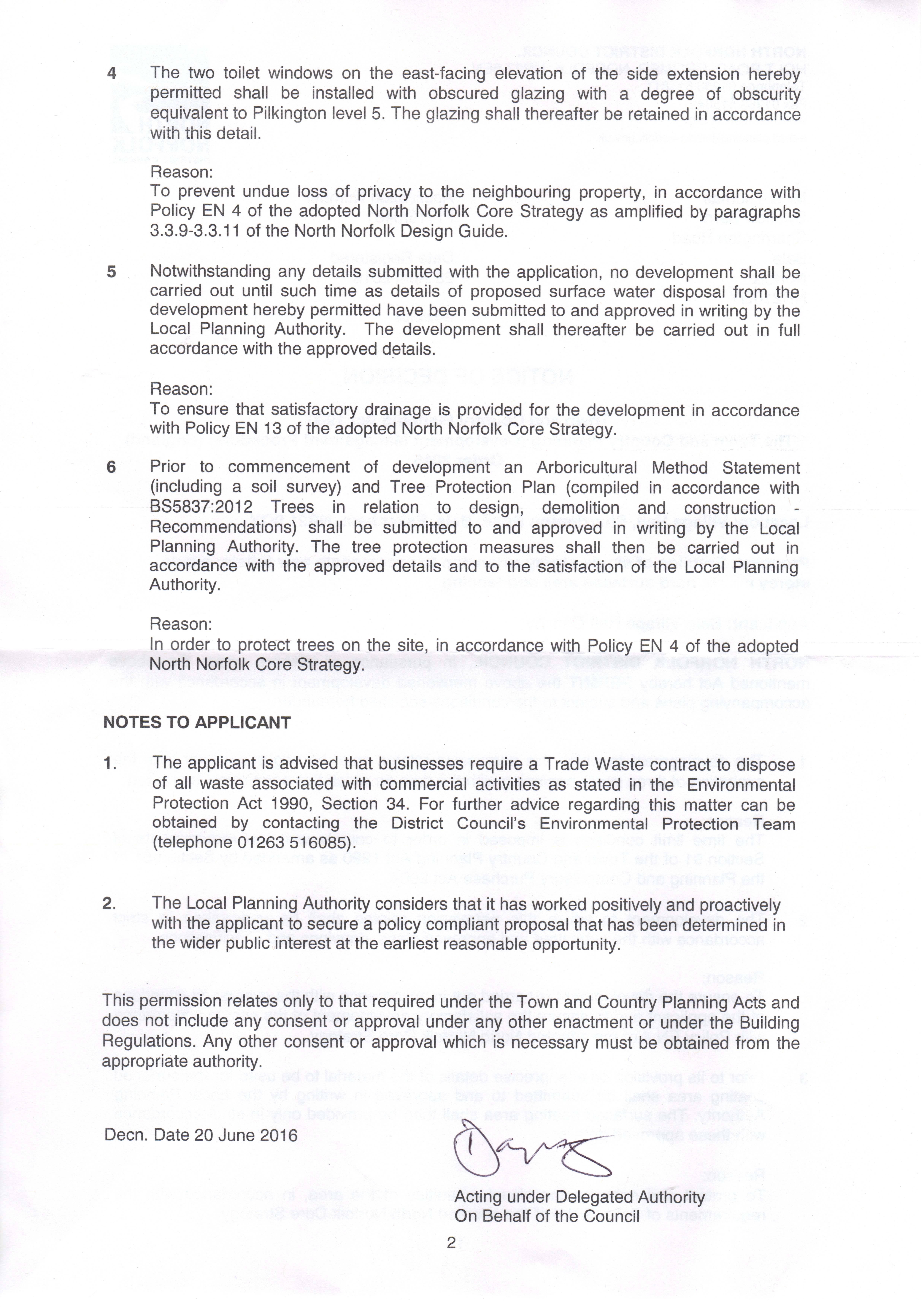 Planning Consent Notice 2l079